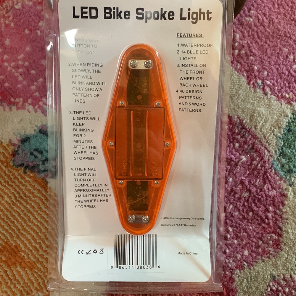 LED Bike Spoke Light 40 Light Patterns - Picture 2 of 2